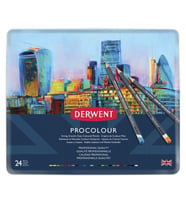 Derwent Procolour Kuru Boya Kalemi 24'lü Teneke Kutu 