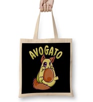 Cute Avogato Avocado Cat Funny Kitty Avo gato Pun Bez Çanta Uzun Saplı