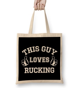 Rugby Union This Guy Loves Rucking Six Nations Logo Bez Çanta Uzun Saplı