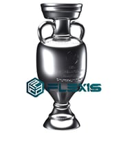 FLEXIS WE MAKE IT POSSIBLE FOR YOU DEV BOY UEFA EURO 2024 KUPASI MAKETİ 36 CM BİREBİR FUTBOL HEDİYESİ