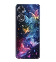 Oppo A60 Kılıf Boutique Baskılı Resimli Neon Kelebekler Pcode -092