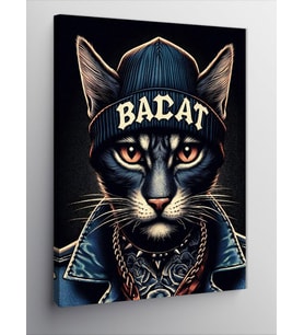 Kanvas Tablo Kötü Kedi