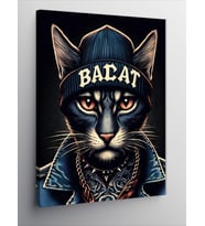 Kanvas Tablo Kötü Kedi