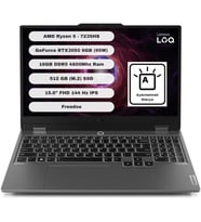 Lenovo LOQ AMD Ryzen 5 7235HS 16GB 512GB SSD RTX3050 Freedos 15.6" FHD 83JC000QTR