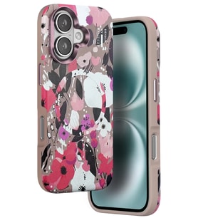 Iphone 16 Flower Series Magsafe Kapak - Pembe