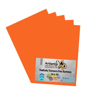 Fon Kartonu Fosforlu Renkler 50x70 5 Adet Artlantis Fosforlu Fon Kartonu 50*70 5 Adet