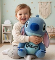 Kişiye Özel İsim Yazılı Stitch Peluş Oyuncak 60 cm – Sevimli Mavi Peluş, Doğum Günü Hediyesi, Kız ve Erkek Çocuklara Özel Hediye