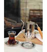 BAKIR ÇAY TABAĞI OYMA NAKIŞLI MODEL GÜMÜŞ RENK