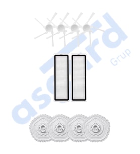 DREAME W10-W10 PRO UYUMLU 4 Yan Fırça 2 Filtre 4 Mop