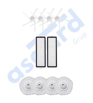 DREAME W10-W10 PRO UYUMLU 4 Yan Fırça 2 Filtre 4 Mop