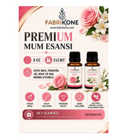 Premium Mum Esansı 5 cc 2'li Set - Gül, Yasemin - Soya Wax, Parafin, Jel Wax ve Bal Mumu Uyumlu BKFAB2GLYS5
