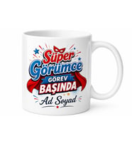 Süper Görümce Görev Başında Yazılı Kahve Kupası Hediyelik Porselen Bardak