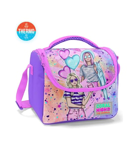 Coral High Kids Pembe Mor Fashion Girl Desenli Thermo Beslenme Çantası 11755
