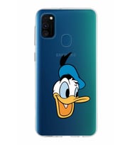 Samsung Galaxy M30s Kapak Donald Duck Tasarımlı Şeffaf Silikon Kılıf