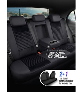 Volvo S80 Shadow Siyah Kırmızı Tay Tüyü Oto Koltuk Kılıfı Tam Set-Kolay Montaj-Terletmez-Ortopedik 1998-2006