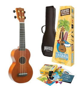 Mahalo Learn 2 Play Ukulele Seri (Kahverengi)