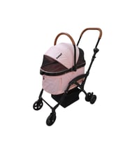 Zampa Orbit BL01T-P Pembe Kedi Köpek Arabası – Hafif, Katlanabilir, Fileli Tasarım, 34x69x95 cm