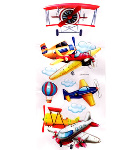 Duvar Sticker Kabartmalı 3 Boyutlu Sticker, 3d Duvar Stiker (XMC003) 55x25 cm - Uçak