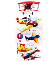 Duvar Sticker Kabartmalı 3 Boyutlu Sticker, 3d Duvar Stiker (XMC003) 55x25 cm - Uçak