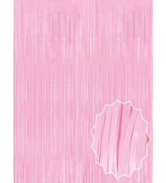Soft Pembe Püsküllü Kapı Perdesi
