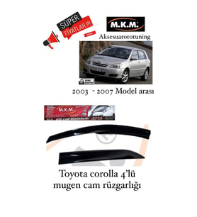 Toyota Corolla 2003-2007 Model Arası 4'Lü Mugen Cam Rüzgarlığı