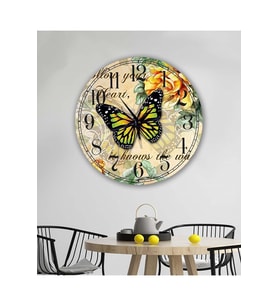 bilge Tasarım RETRO Duvar Saati 35 x 35 CM (Karışık)