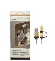 ŞARJ KABLO APPLE 2IN1 USB ERKEK 1 metre
