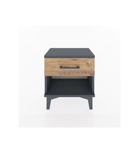 Arges Komodin Tek Çekmeceli 44x30x48 Antrasit-Çam