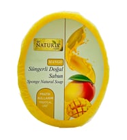Doğal Sponge Mango Soap Peeling Etkili Nemlendirici Natural Mango Süngerli Sabun 150 gr