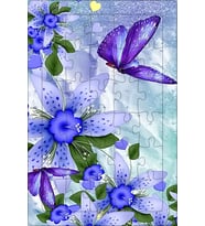 AHŞAP PUZZLE MOR KELEBEK