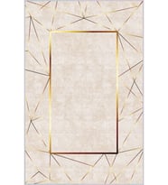 Eliana Home Baskılı, Yıkanabilir Kaymaz Taban Salon Halısı LNA1294 100x150 cm (Bej)