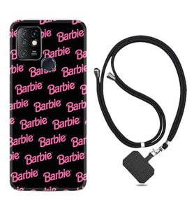 INFINIX Hot 8 9 10 11S Hot 10 Play 10T Kılıf Boyun Askılı Silikon Barbie 1404