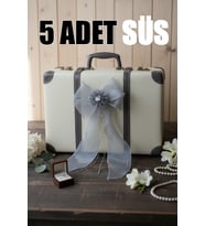 Bohça Süsü, Gelin Damat Çeyiz Düğün Nikah Nişan Konvoy Arabası Sünnet Kına Süsü 5 Adet