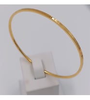 Çelik Gold  6,7 cm büyük boy Ajda İnce Bilezik  iç çevresi 21 cm