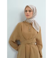 Armine Saf İpek Sura Eşarp-2026 İlkbahar-Yaz- 952800D (Vizon)