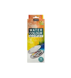 Pebeo Watercolor Oval Dizayn Aquarell 12Li Set Plastik Kutu