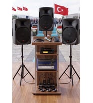 Lastvoice School Paket-3 Okul Tören Ses Sistemi Full Set (Hoparlör Anfi Mikrofon Stand)