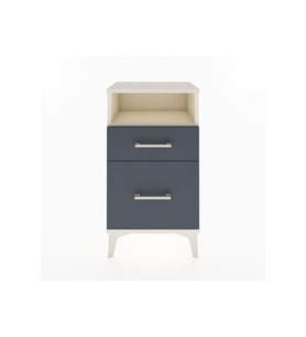 Arges Komodin Tek Raflı 2 Çekmeceli 44x30x80 Aytaşı-Antrasit