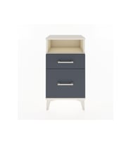 Arges Komodin Tek Raflı 2 Çekmeceli 44x30x80 Aytaşı-Antrasit