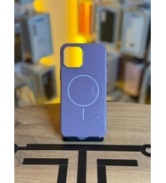 iPhone 12 Pro Max Uyumlu İçi Kadife Magsafe Destekli Premium Silikon Kılıf (Mor)