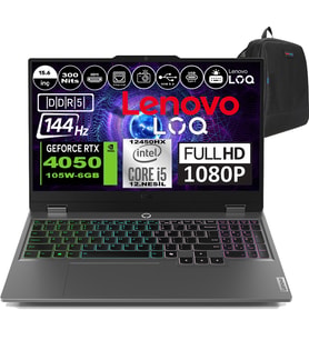 Lenovo Loq Intel Core I5 12450HX 24GB 4tb SSD RTX4050 6gb 105W Windows 11 Home 144HZ 300NİTS 15.6" Fhd Taşınabilir Bilgisayar 83GS009ATRH08+ Zetta Çanta