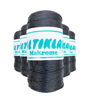 Northcity 5 Adet Polyester Makrome İpi 68 Füme Gri 100 gr