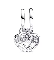 Always & Forever Yazılı Ayrılabilir Taşlı Kalp Sallantılı Charm
