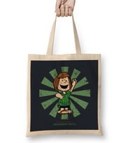 Peppermint Patty Retro Japanese Peanuts Bez Çanta Uzun Saplı