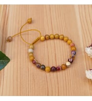 Renkli Jasper Doğal Taş Bileklik   - 4mm