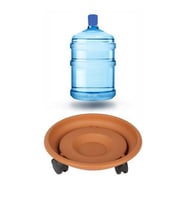 29 CM Çap Tekerlekli Damacana ve Tüp Altlığı KAHVE