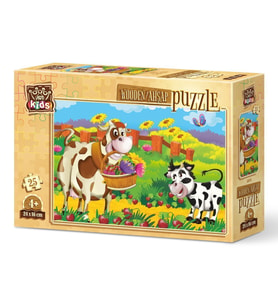 Art Kids Romantik İnek 25 Parça Ahşap Puzzle