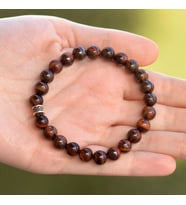 Kırmızı Kaplan Gözü Taşı Bileklik - 8 mm