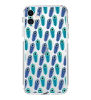 PrintiFy iPhone 11 ile Uyumlu Nazar Boncuğu 4 Baskılı Kamera Korumalı Şeffaf Silikon Kılıf