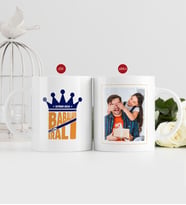 BK Gift Kişiye Özel Babalar Günü Hediyesi Fotoğraflı Kupa Bardak-22 (Beyaz)